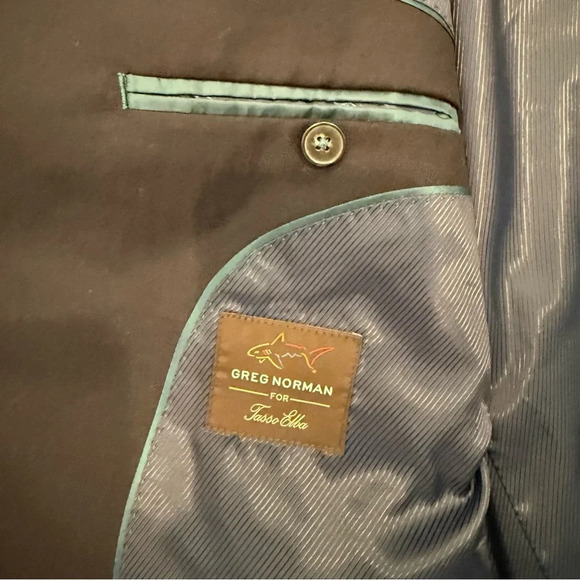 Greg Norman for Tasso Elba Men’s 100% Wool Navy Sport Blazer Jacket Size 50R New - Picture 10 of 13